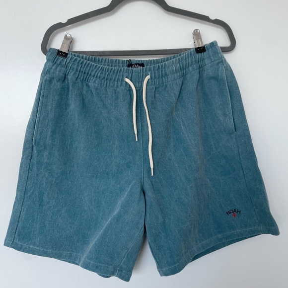 Noah Blue Recycled Cotton Twill Shorts (new with tags)